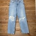 RE/DONE 90's Crop Low Slung Jeans in Medium Raf Size 24 NWT