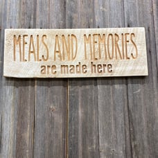 Meals and Memories wall hanging