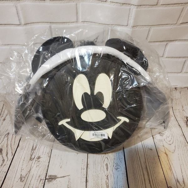 Loungefly Disney Exclusive Disney Mickey Bat Convertible Mini Backpack