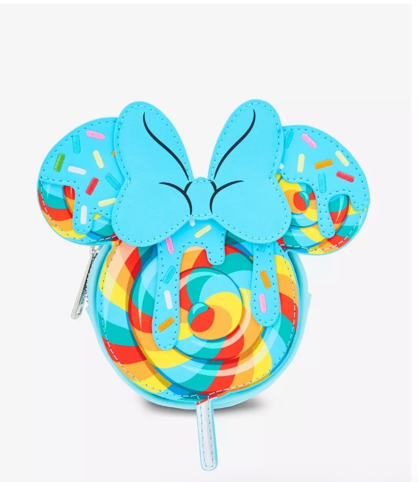 Loungefly Disney Minnie Mouse Blue Lollipop Figural Coin Purse NWT