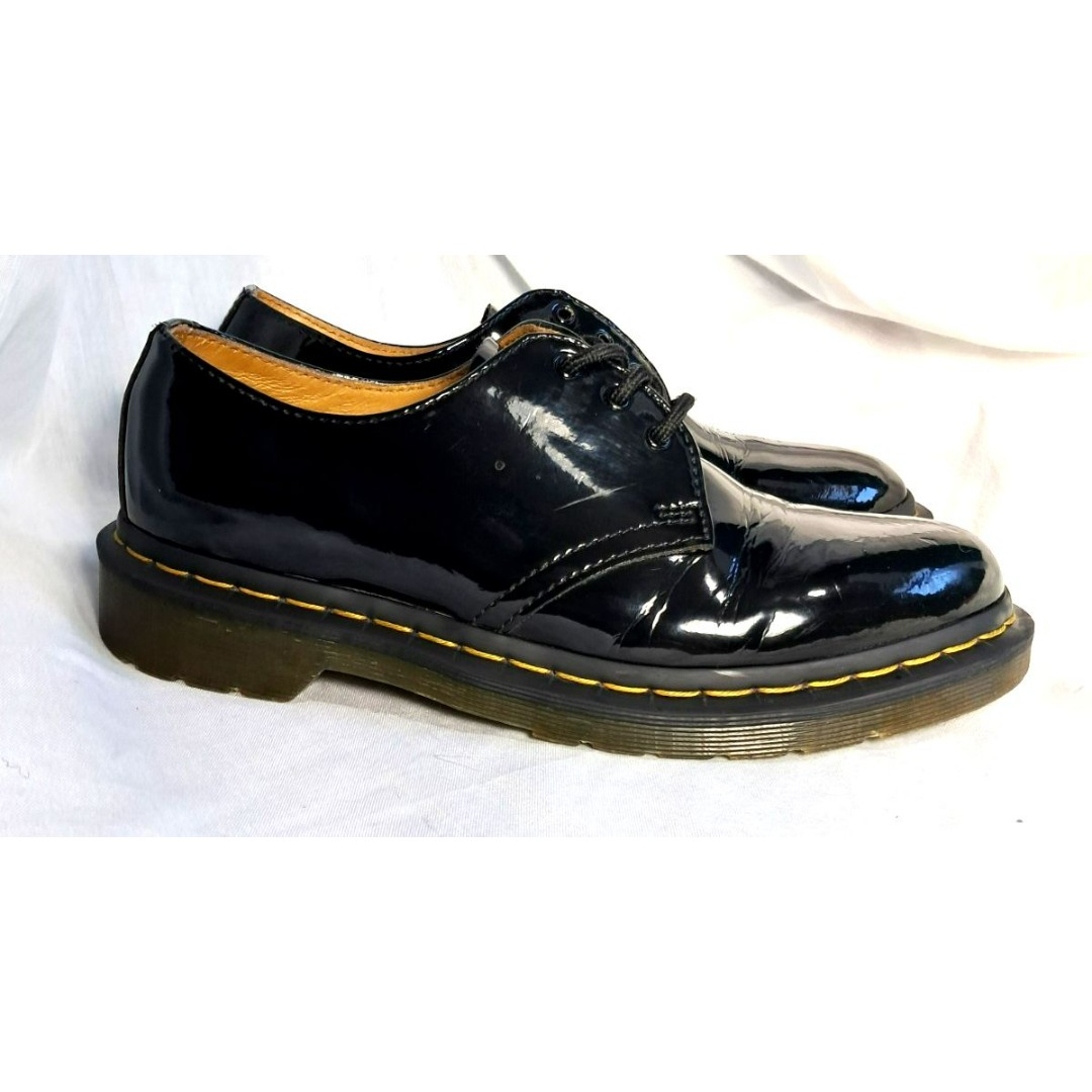 Dr. Martens Women's Air Wair Black Patent Leather Oxfords Model 10084 Sz 8