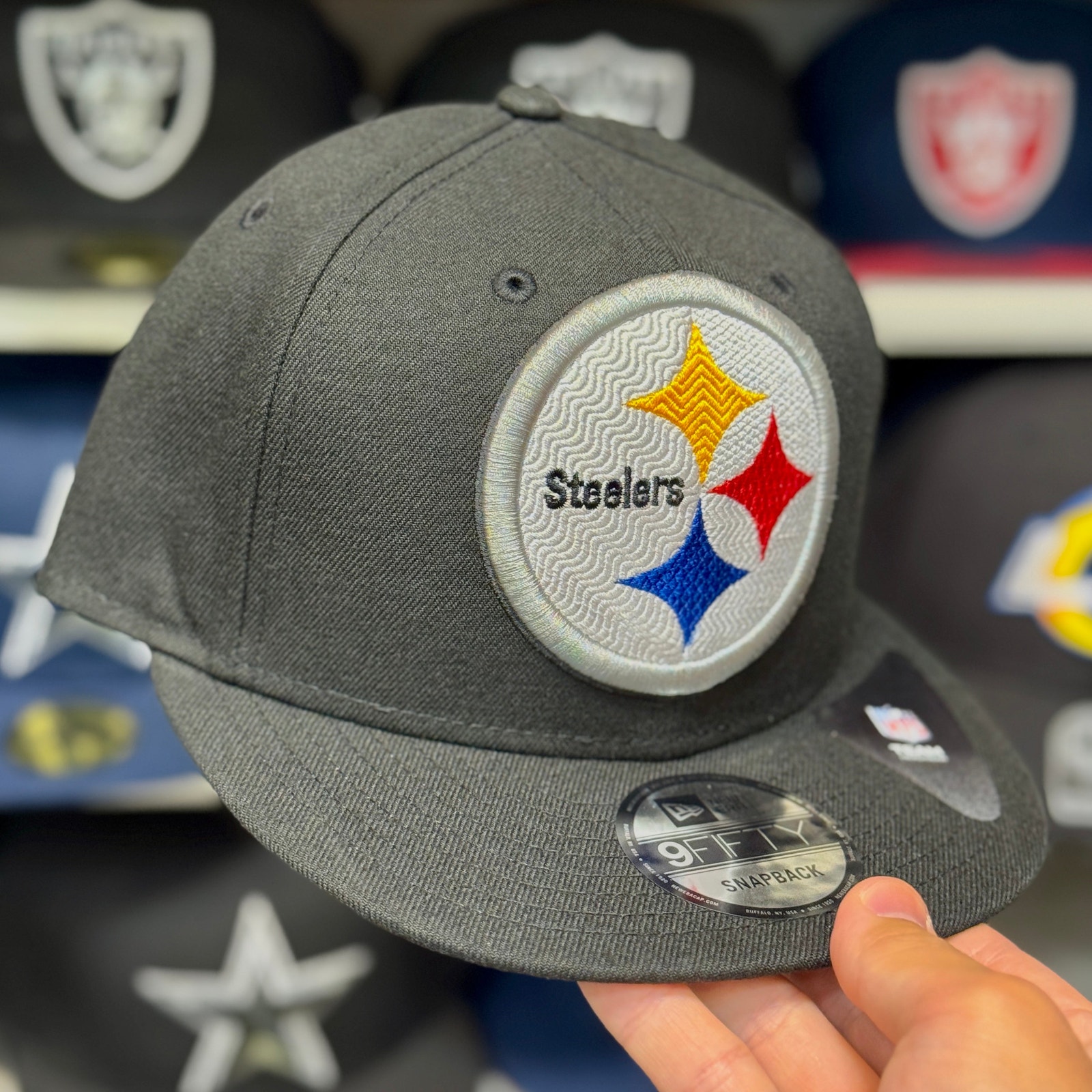 New Era Pittsburgh Steelers Large Logo 9FIFTY Snapback Black