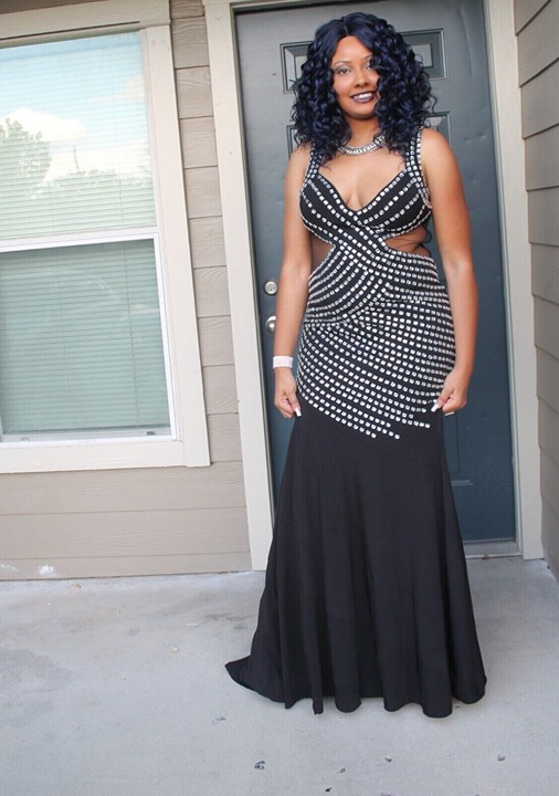 Jovani Dress Women Black Evening Prom Wedding Gown Sequin Extra Large