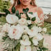 Silk and dried tropical bridal bouquet