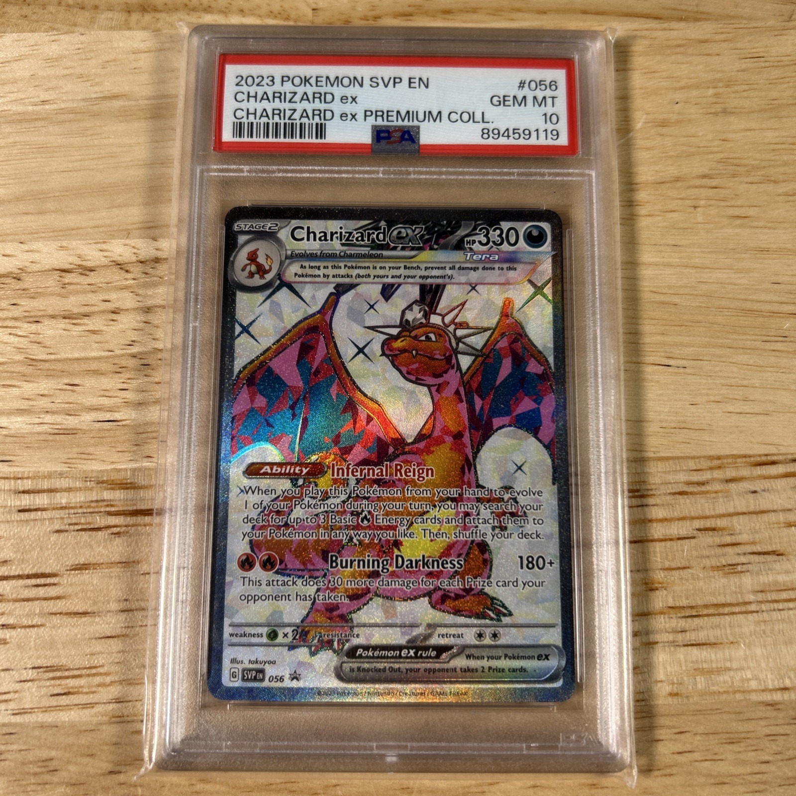 2023 POKEMON SVP EN-SV BLACK STAR PROMO #056 CHARIZARD EX PSA 10