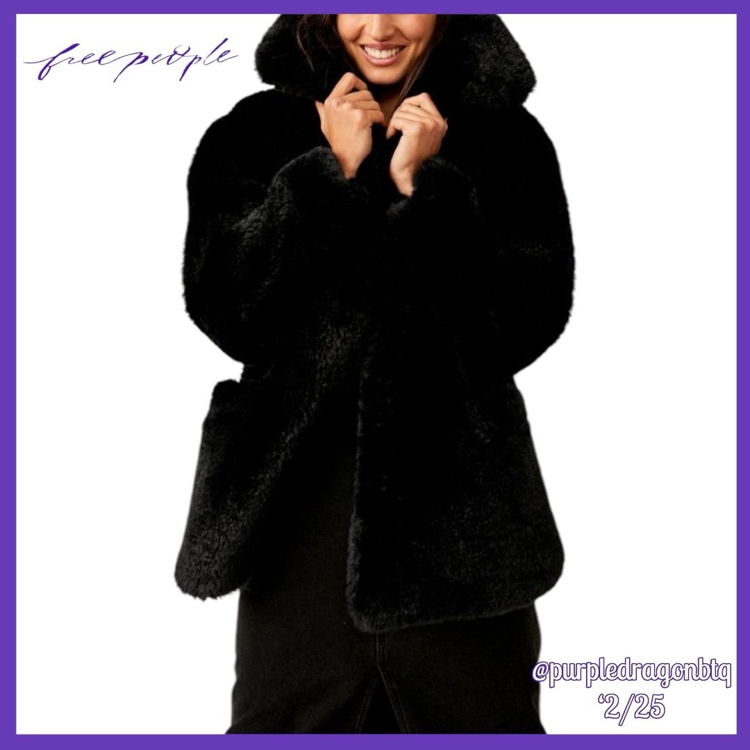 FREE PEOPLE PRETTY PERFECT FAUX FUR PEACOAT MSRP: 198