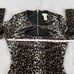 Cache BodyCon Dress Womens Size 0 Leopard Print Vintage Stretch Velour 90s