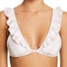 Tori Praver Adriana Bikini size XS Pink White Stripes Ruffle NEW