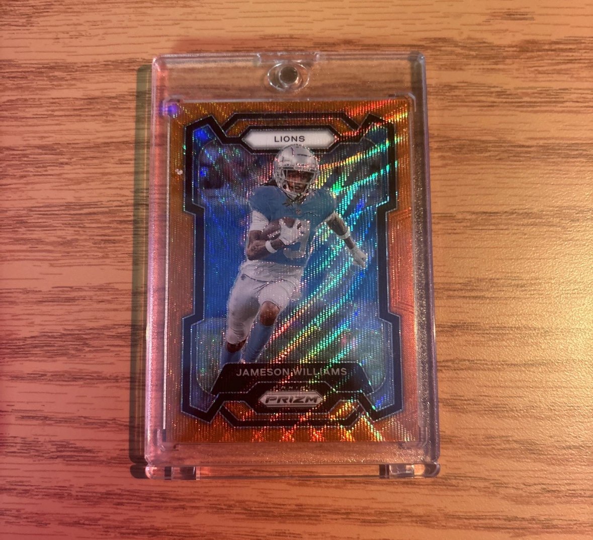 2023 Panini Prizm Orange Wave Jameson Williams /60 #99 - Lions