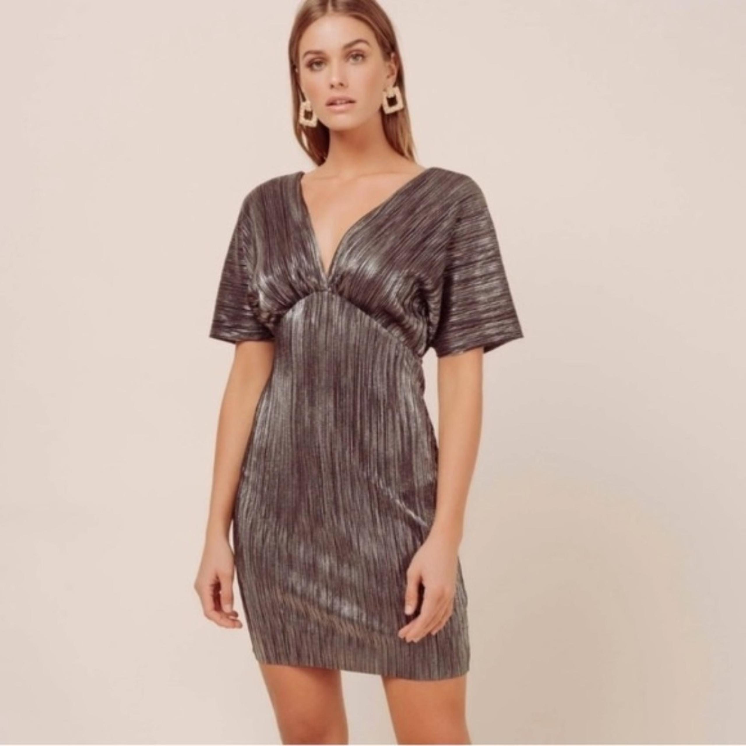 ASTR Metallic Dolman Sleeve mini dress, Size XS