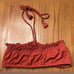 Free People Beach Don't Kill My Vibe Bronzer Brown Halterneck Bandeau Top Sz XS