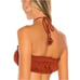 Free People Beach Don't Kill My Vibe Bronzer Brown Halterneck Bandeau Top Sz XS