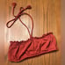 Free People Beach Don't Kill My Vibe Bronzer Brown Halterneck Bandeau Top Sz XS