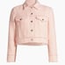ALICE + OLIVIA Chloe Tweed Crop Jacket Pink Lace Sz M NWT