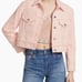 ALICE + OLIVIA Chloe Tweed Crop Jacket Pink Lace Sz M NWT