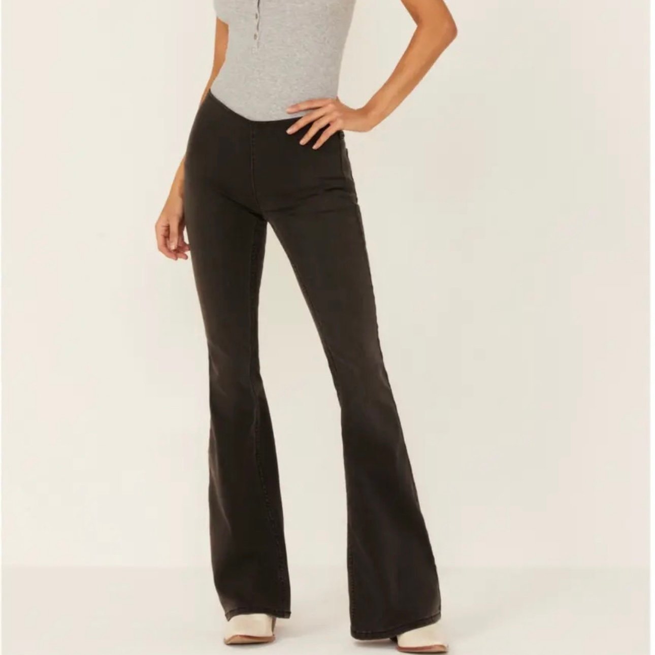 Free people bell bottom flare seamless jeans