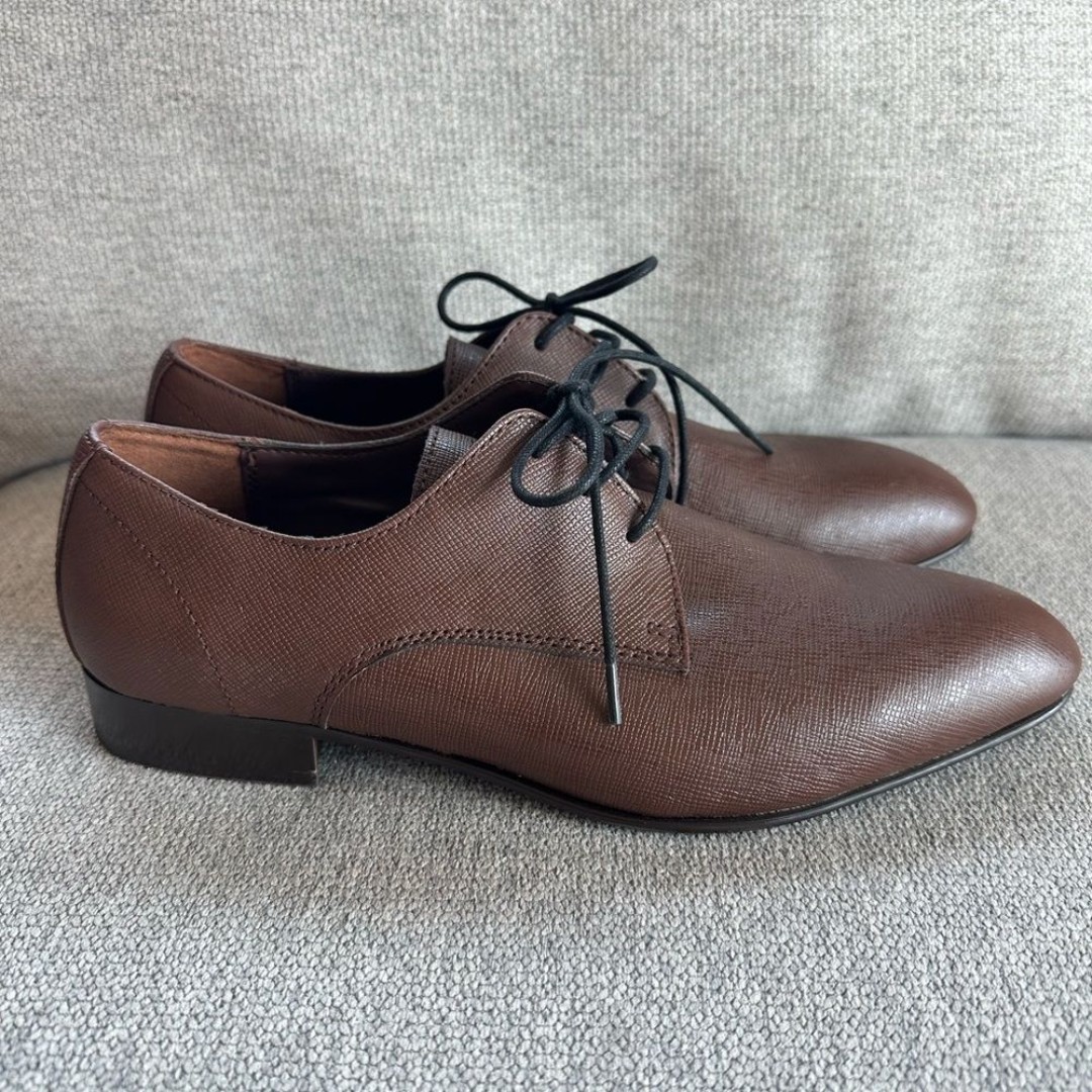 BP Nordstrom Oxford Lace Up Classic Leather Brown Dress Shoes Men’s Size 9 M NEW