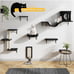 Wall Mounted Cat Climber Set, 6 Pcs Cat Furniture Set with Cat House