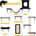 Wall Mounted Cat Climber Set, 6 Pcs Cat Furniture Set with Cat House