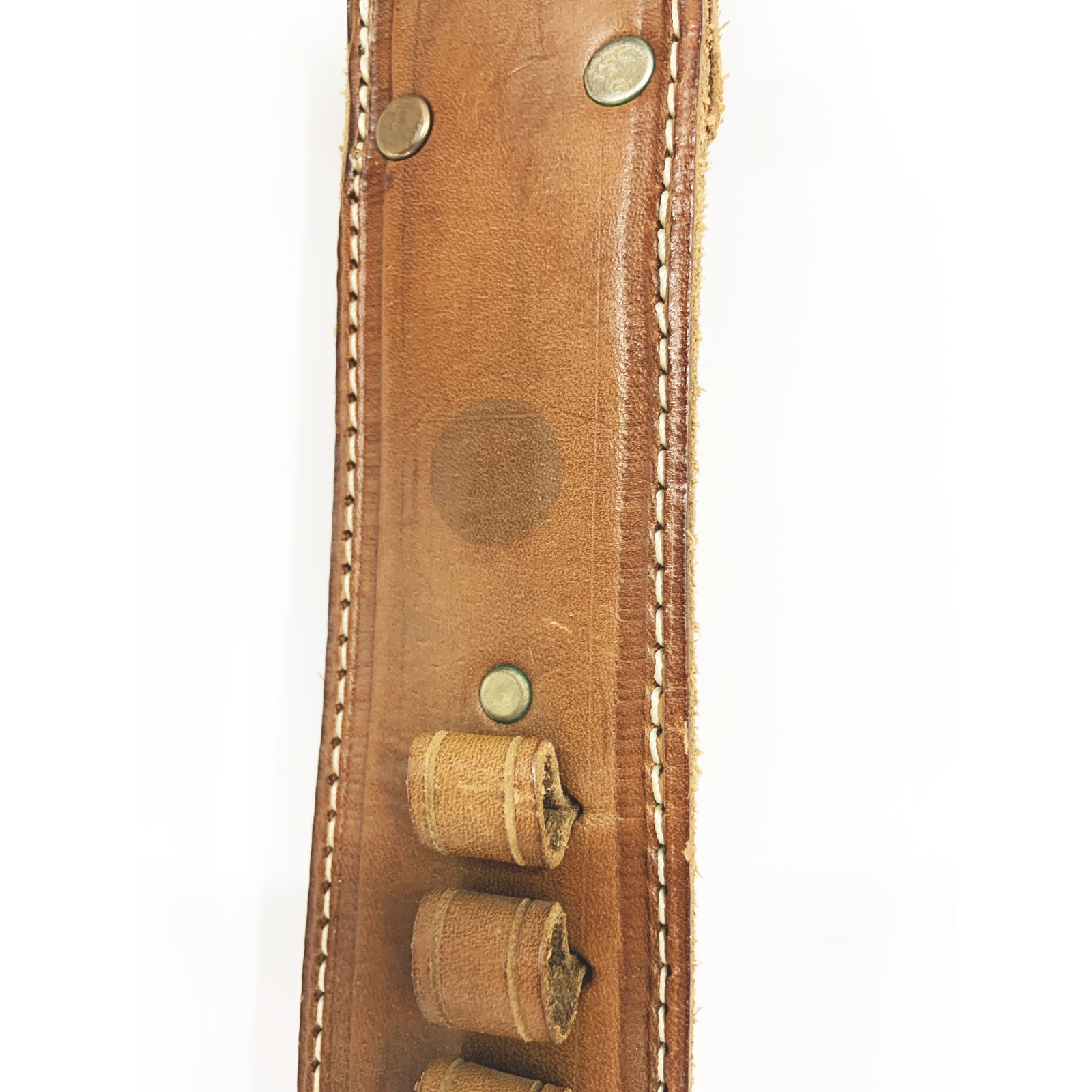 Brown Leather Ammunition Cartridge Belt 6 Holes Renfro's Leather Kittanning PA