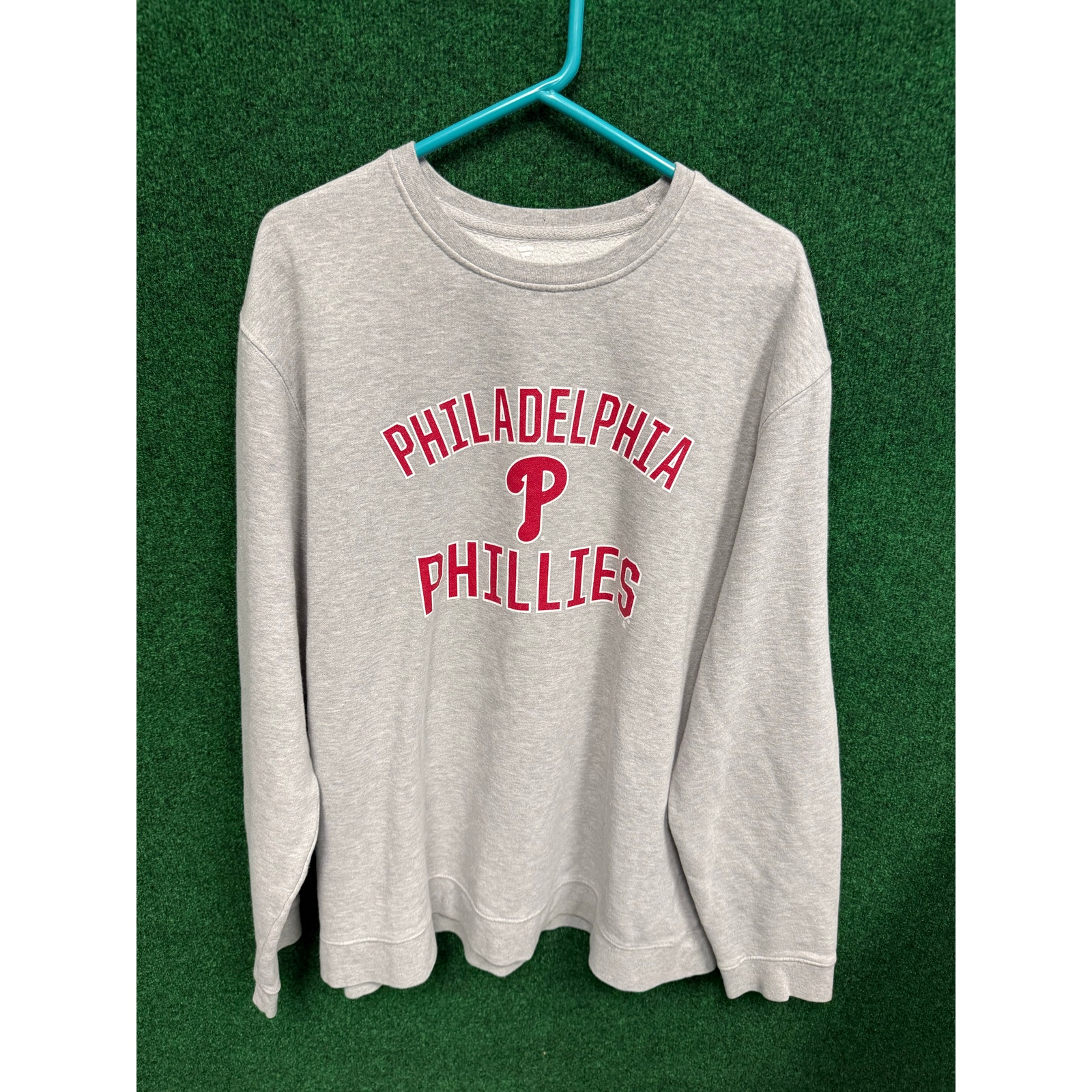Philadelphia Phillies Gray Simple Sweatshirt Sz 4XL Big & Tall MLB Baseball