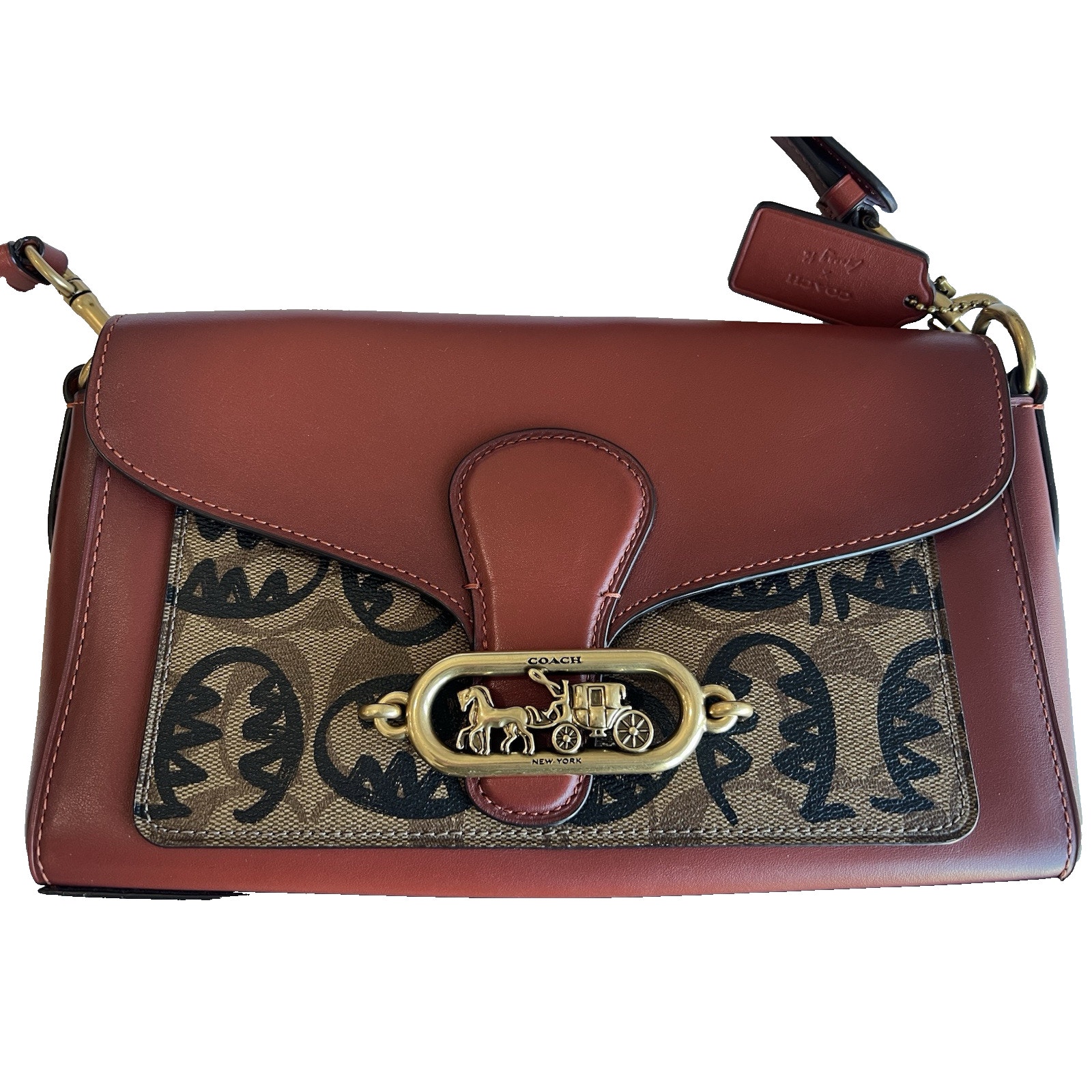 スペシャル特典 Yu Guang COACH JADE X-body Shoulder Flap Print REXY CC SIG バッグ