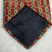 Ermenegildo Zegna Mens Silk Tie Red Gold Blue All Over Print Exclusive Design
