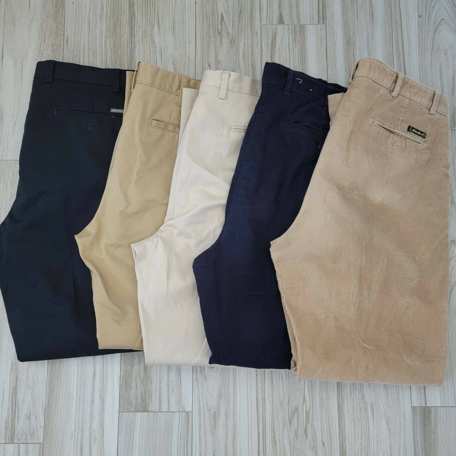 Lot 5 Eddie Bauer Corduroy Pants Mens Tall 40/42x36 Tall Khakis