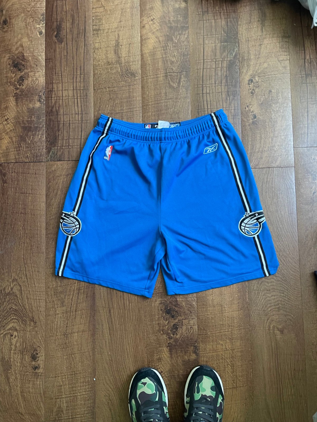 Vintage Mens Reebok Team Apparel Orlando Magic Basketball Shorts Blue Size Large