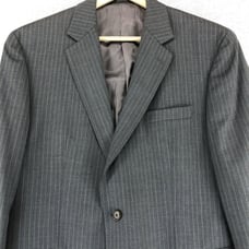Lauren Ralph Lauren Men's Charcoal Gray Pinstripe 100% Wool Blazer Jacket 44R