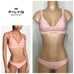 New. Pilyq blush stitched bikini set.