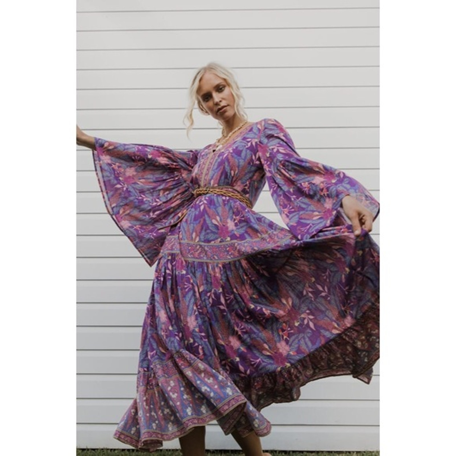 Spell & the Gypsy Collective Bianca Boho Maxi Lavender Wisteria Dress