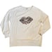 Wildfox Women’s Sz M Beige Leopard Print Kiss Lips Sweatshirt Pullover Top