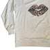 Wildfox Women’s Sz M Beige Leopard Print Kiss Lips Sweatshirt Pullover Top