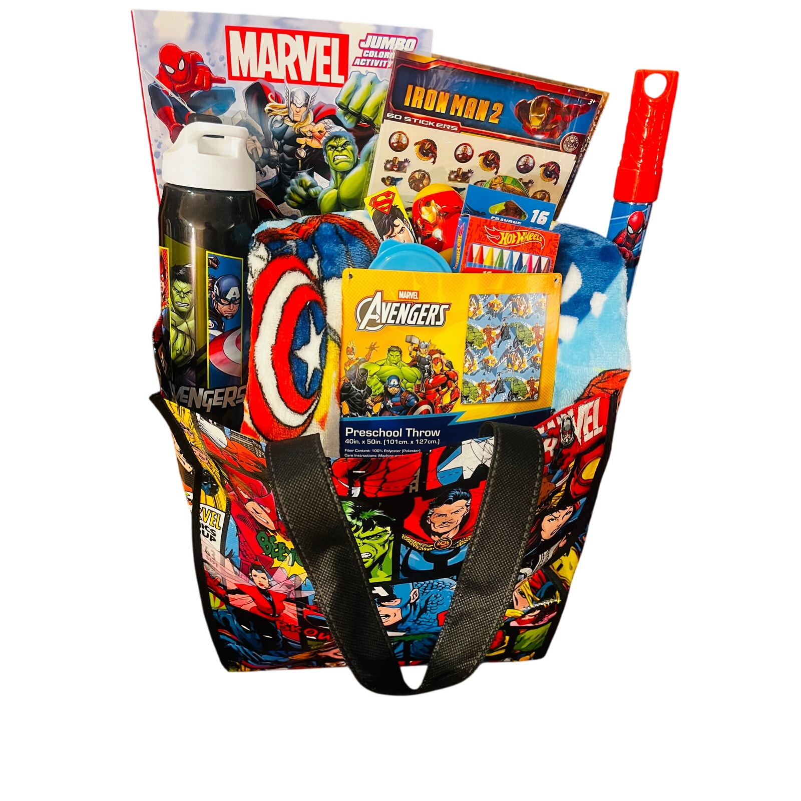 Adventures bundle 50by70 throw and 40by50 preschool throw avenger coloring book