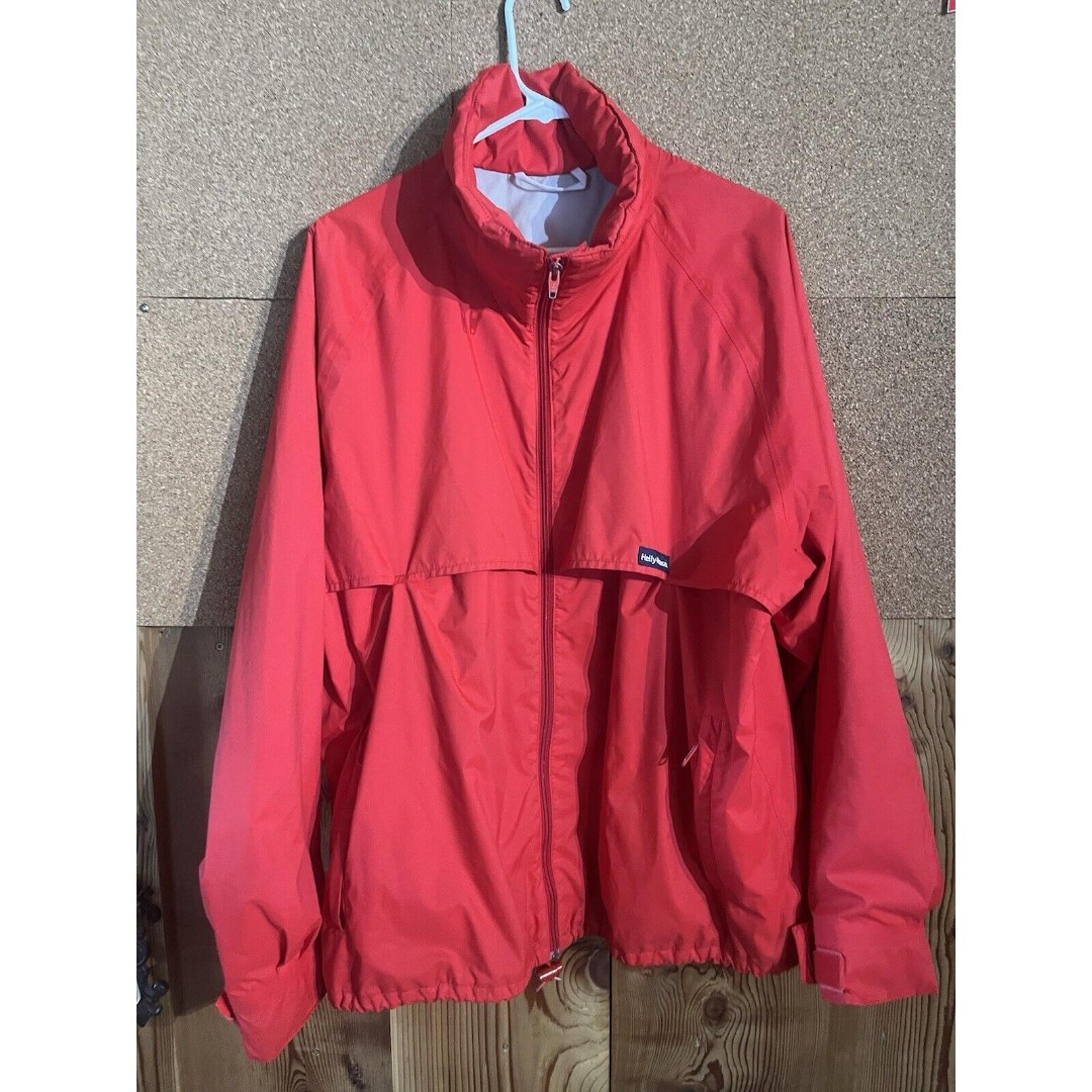 Helly Hansen Men Red Parka Zip Up Lightweight Shell Size L/XL