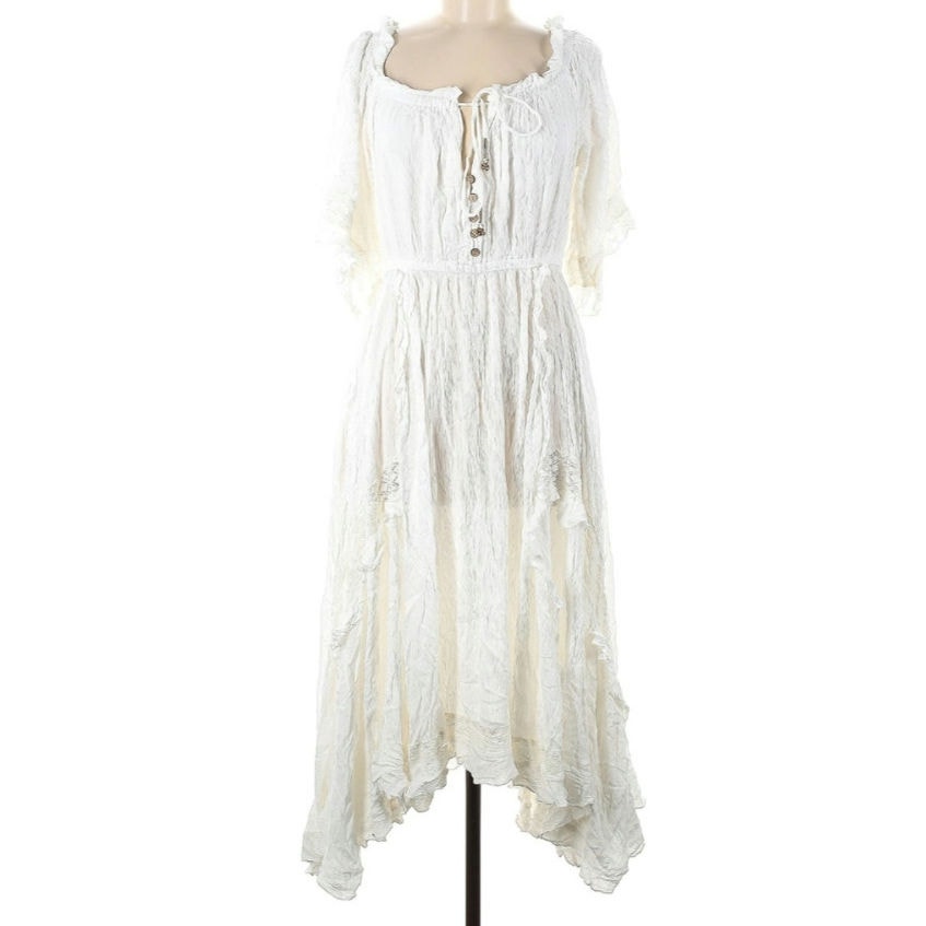 Free People Beach Bliss White Medium Boho Dress