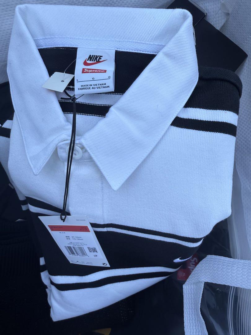 Supreme x Nike Stripe Rugby Black