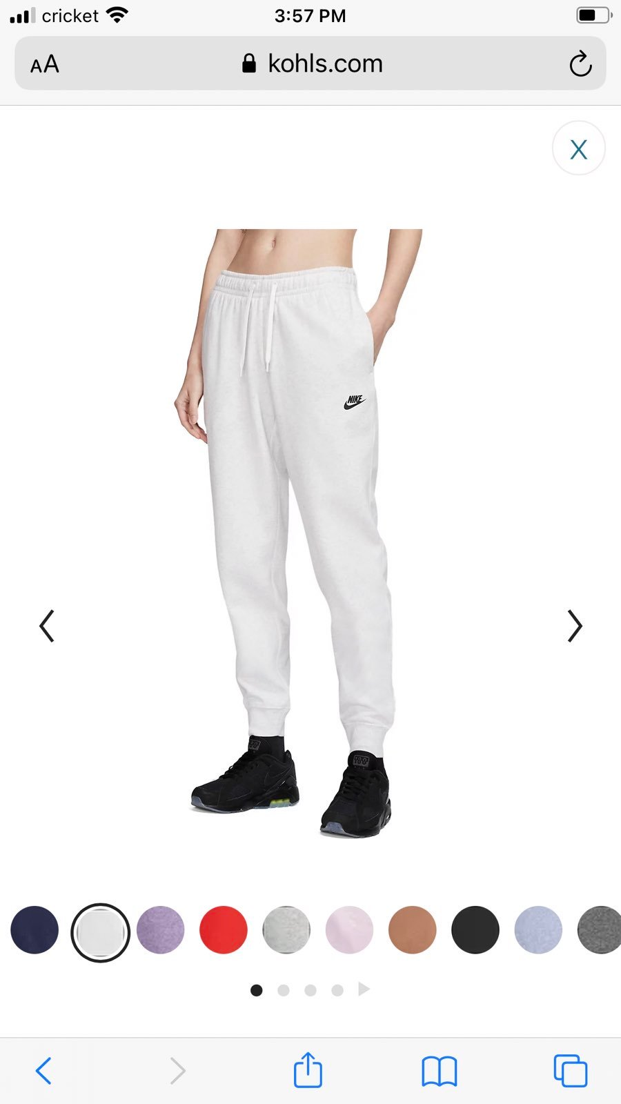 Nike sweats white fleece sz 2xlarge