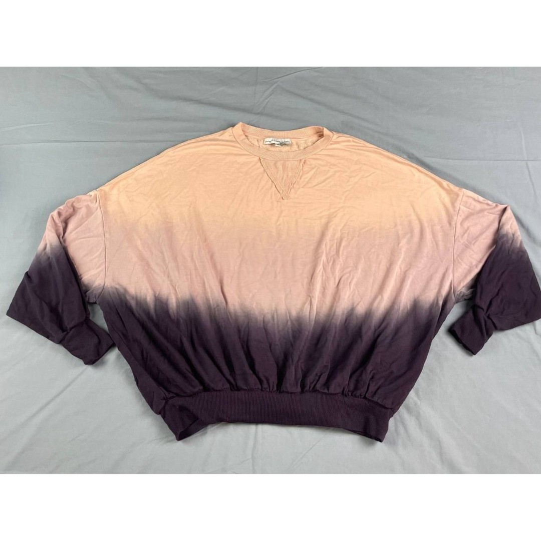 Young Fabulous & Broke Juliette Ombre Peach Purple Crewneck Sweatshirt Size S