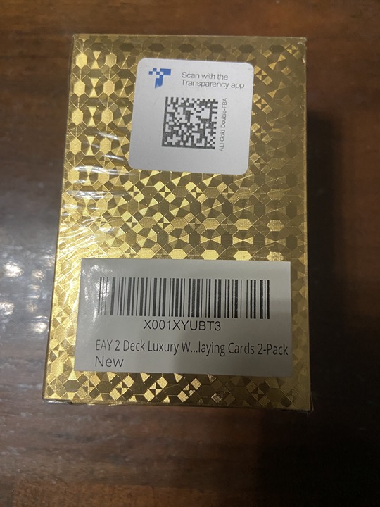 Deck of Cards, Gold Deck of Cards, Gold Playing Cards 2 Pack, Gold Waterproof