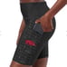 NWT CERTO ARKANSAS UNIVERSITY RAZORBACKS Method 2 Pocket Bike Shorts Black Med