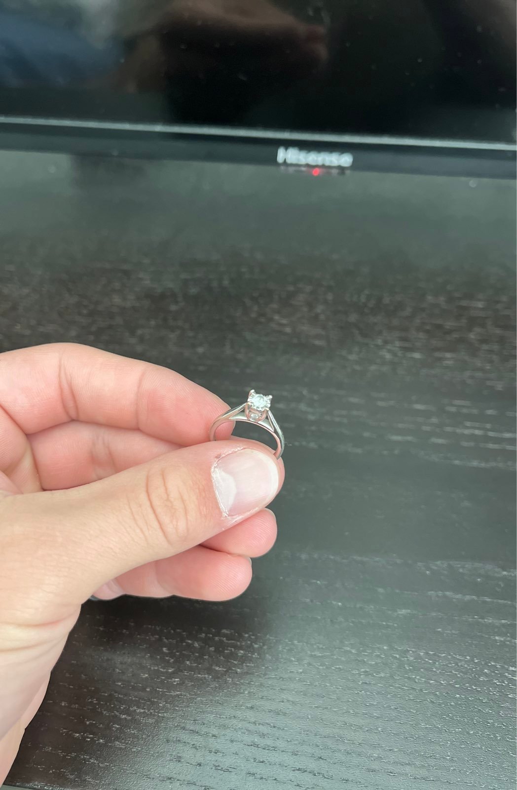 14k White Gold Diamond Ring