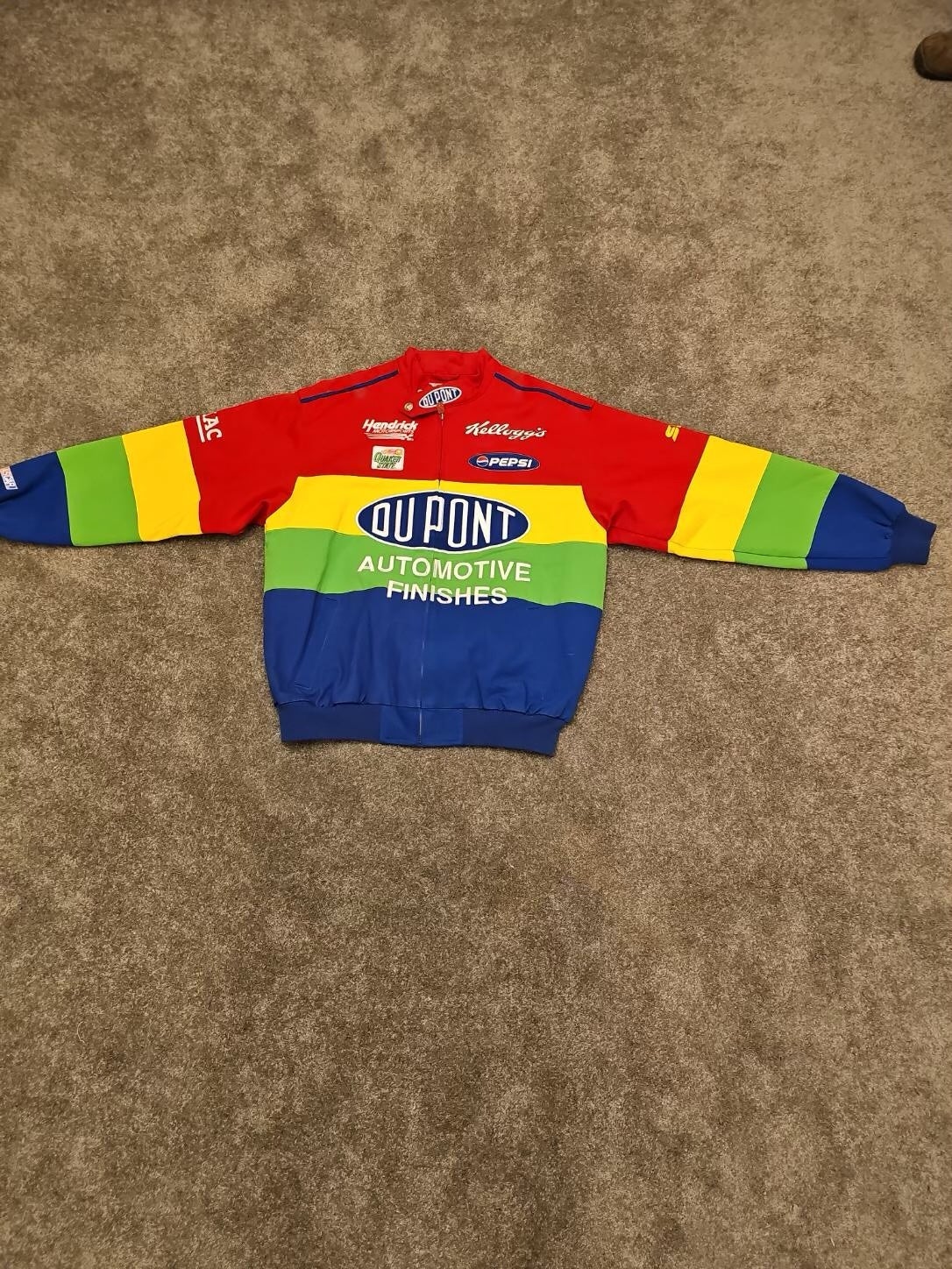 Vintage Jeff Gordon Nascar Jacket DuPont flames