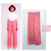 Rita Row 34 Pink High Waist Jeans Anita Wide Leg Flare 90's Y2K. Salmon 208