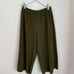 ISSEY MIYAKE me Wide Leg Pants Size F Olive Pleated Processing
