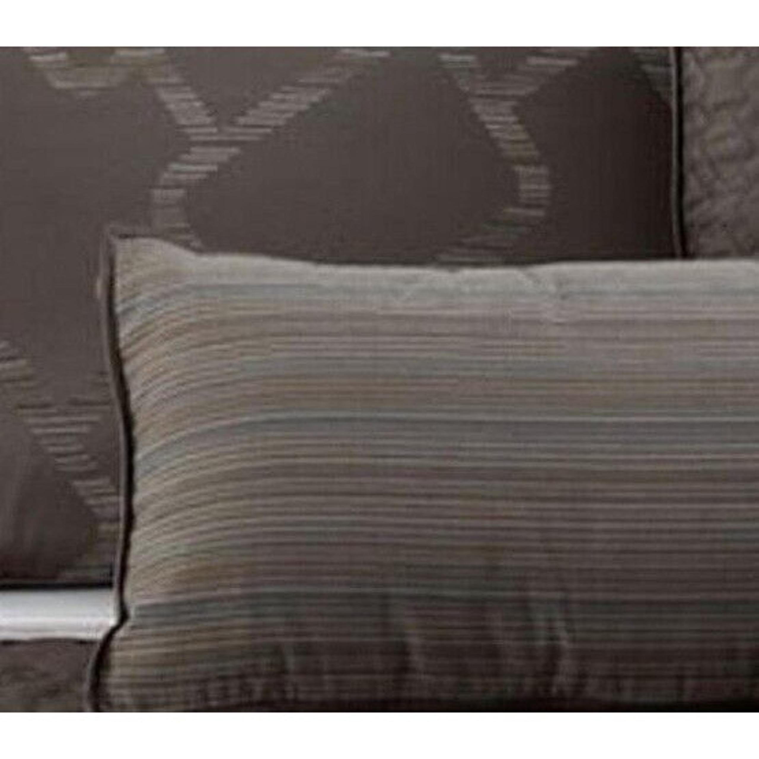 HOTEL COLLECTION GRIDWORK BROWN EURO SHAM NEW