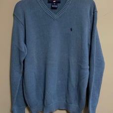 Vintage Polo Sport Ralph Lauren light blue V neck Sweater
