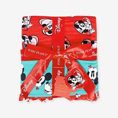Posh Peanut Mickey Minnie Disney Heart Luxe Blanket Patoo NWT
