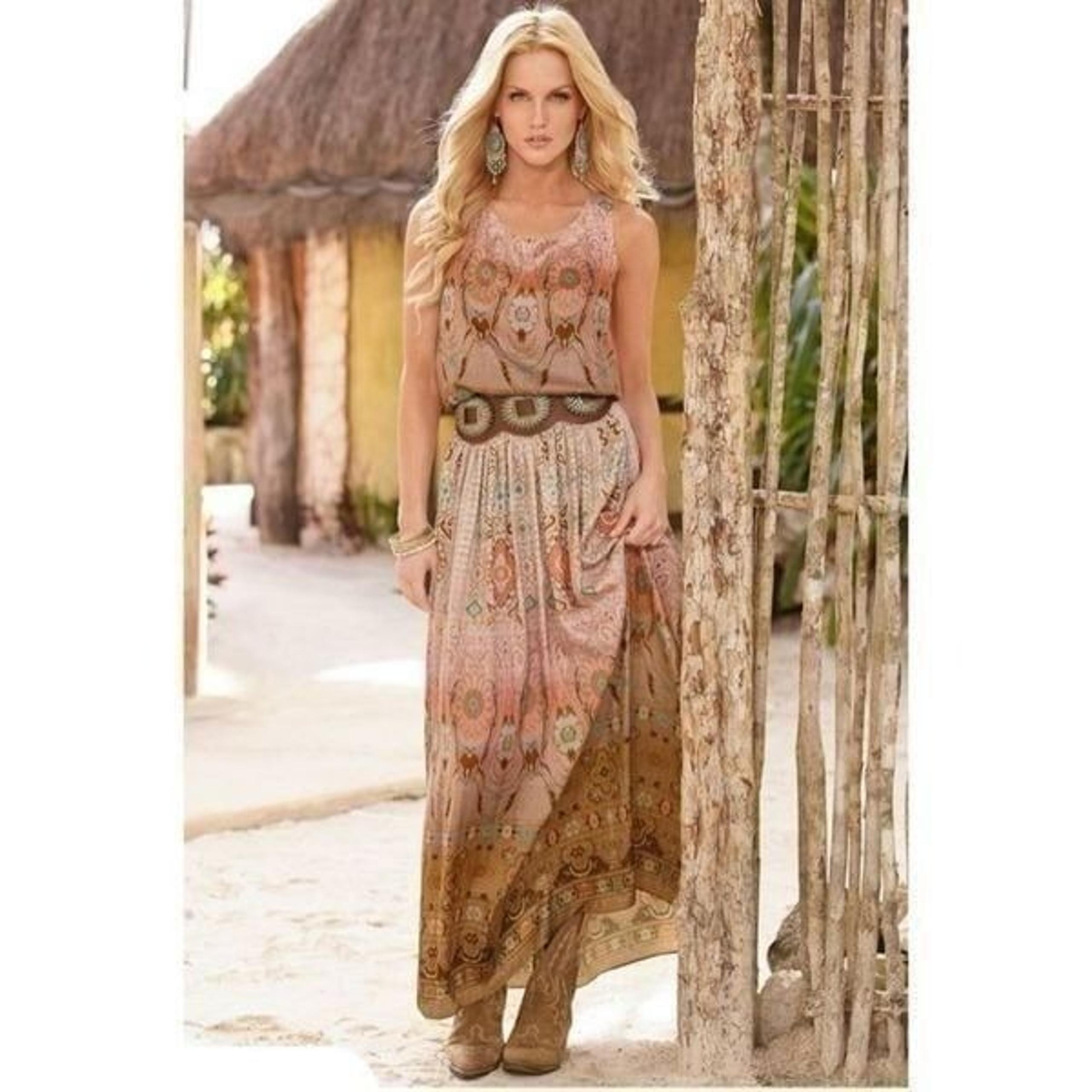 Boston Proper Women’s Intricate Medallion Sleeveless Maxi Dress